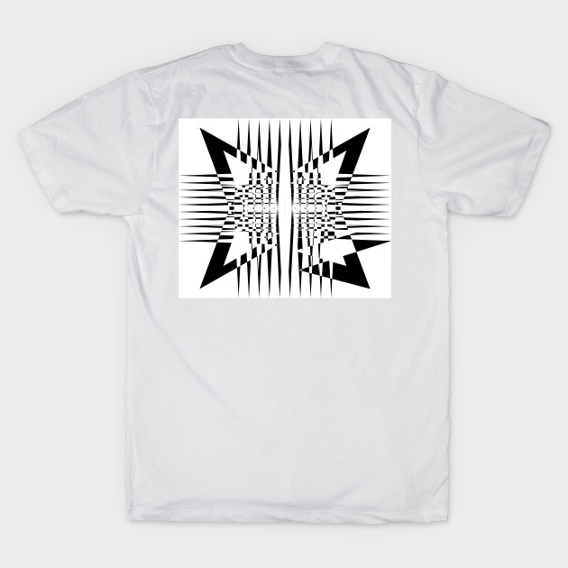 Geometric explosion black and white by k10artzone